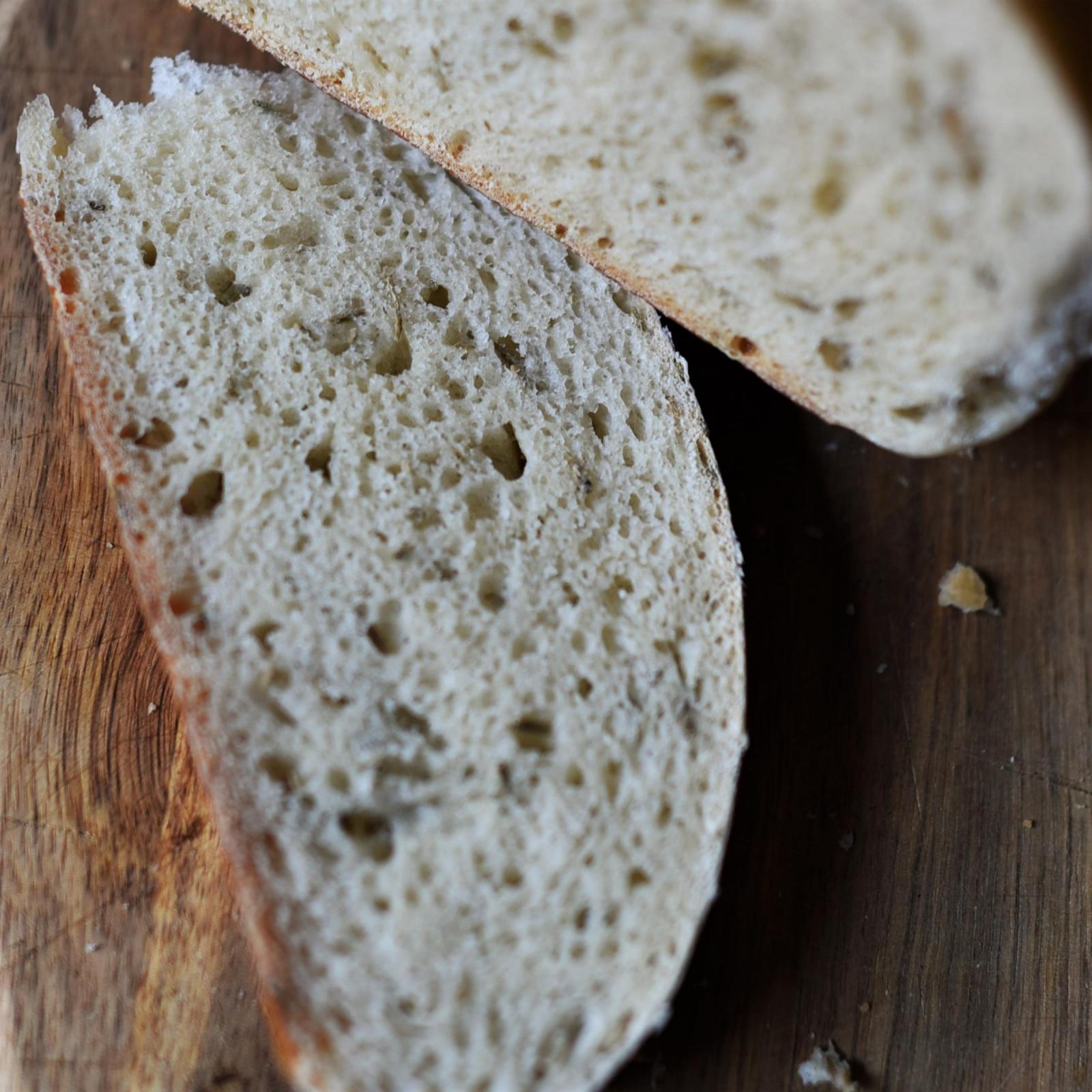 Crumb shot of unsweetend hokaido milk bread