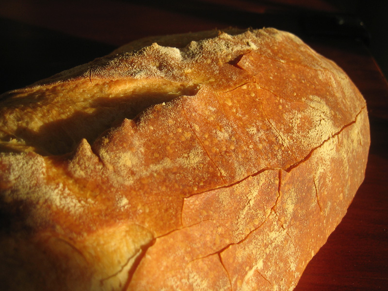 Sourdough with crisp crust