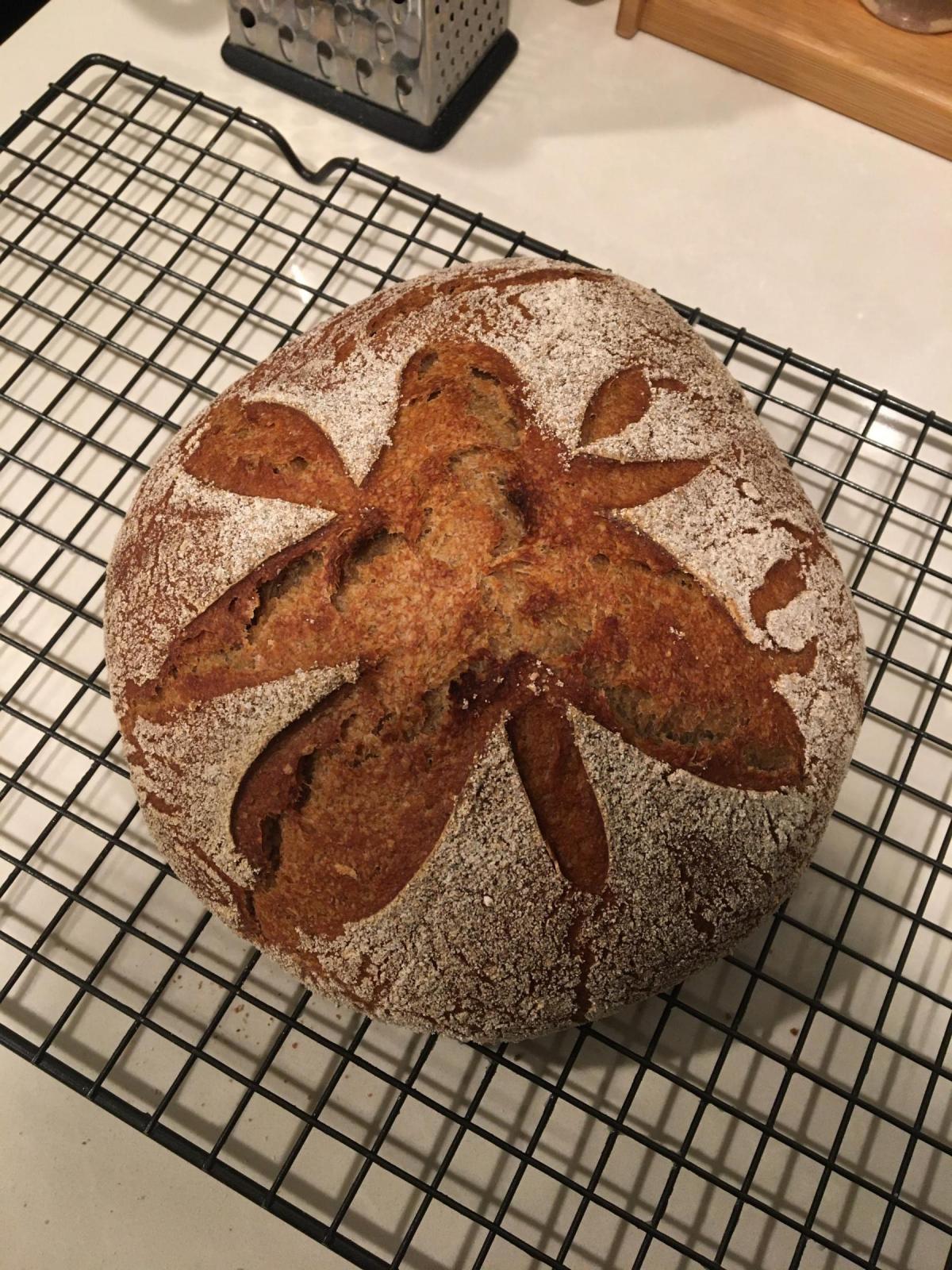 Banana pain au levain.