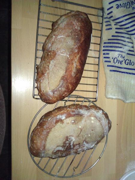Ciabatta after baking