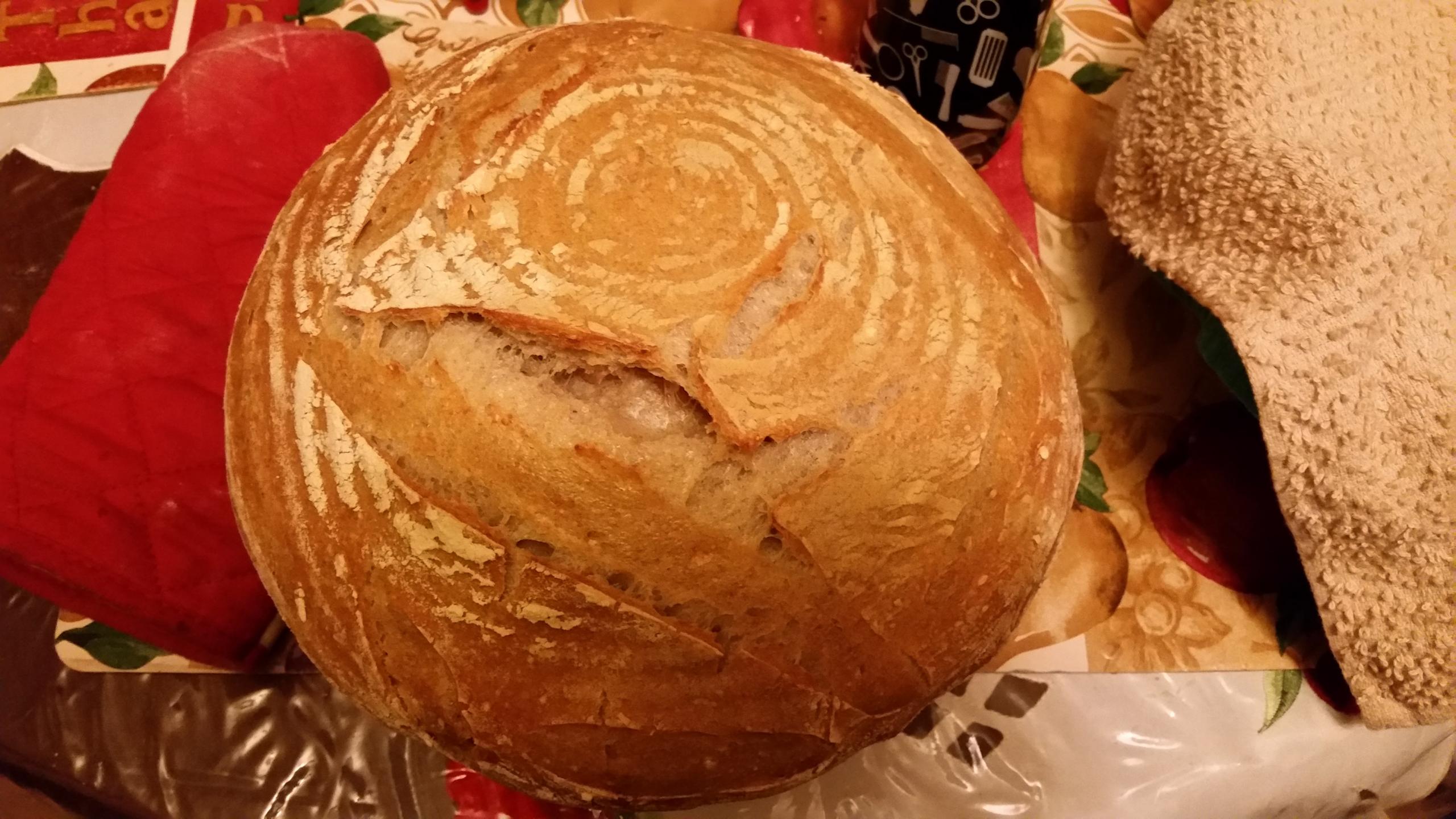 Unbleached flour sourdough loaf