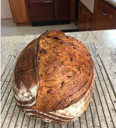 WW bread baked on stone