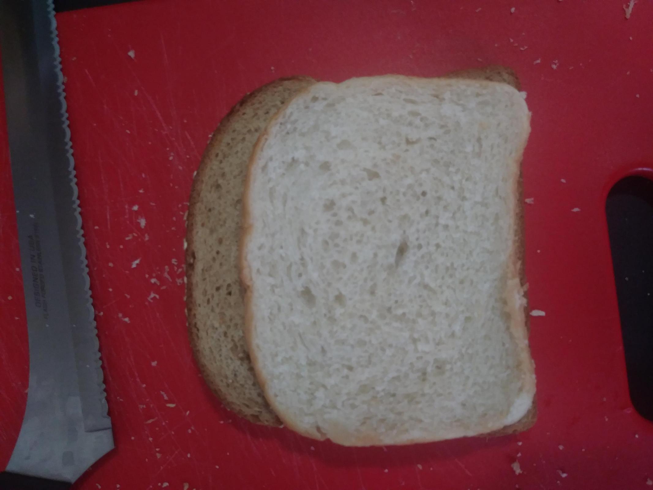 One on top of the other