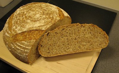 Crumb: Whole wheat sourdough
