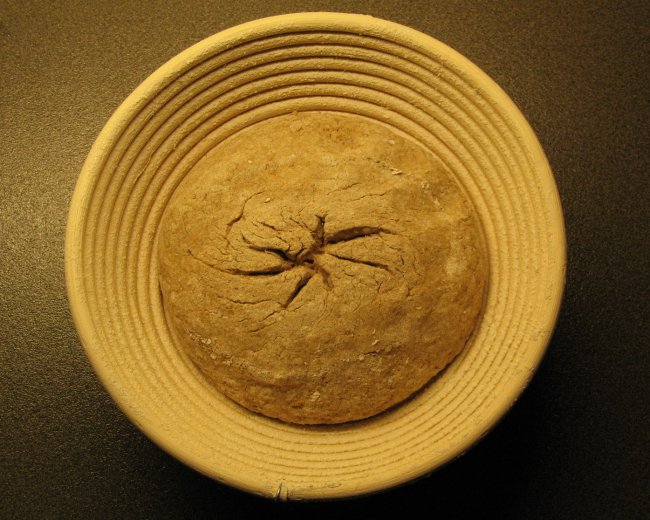 Shaped dough: 70% rye