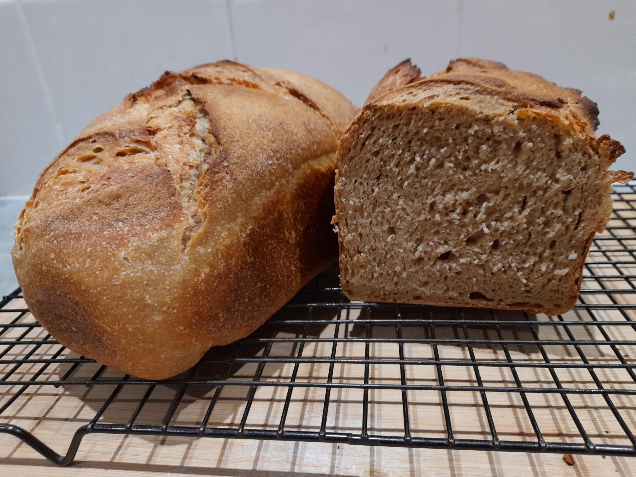 Sourdough loaf with chakki atta flour