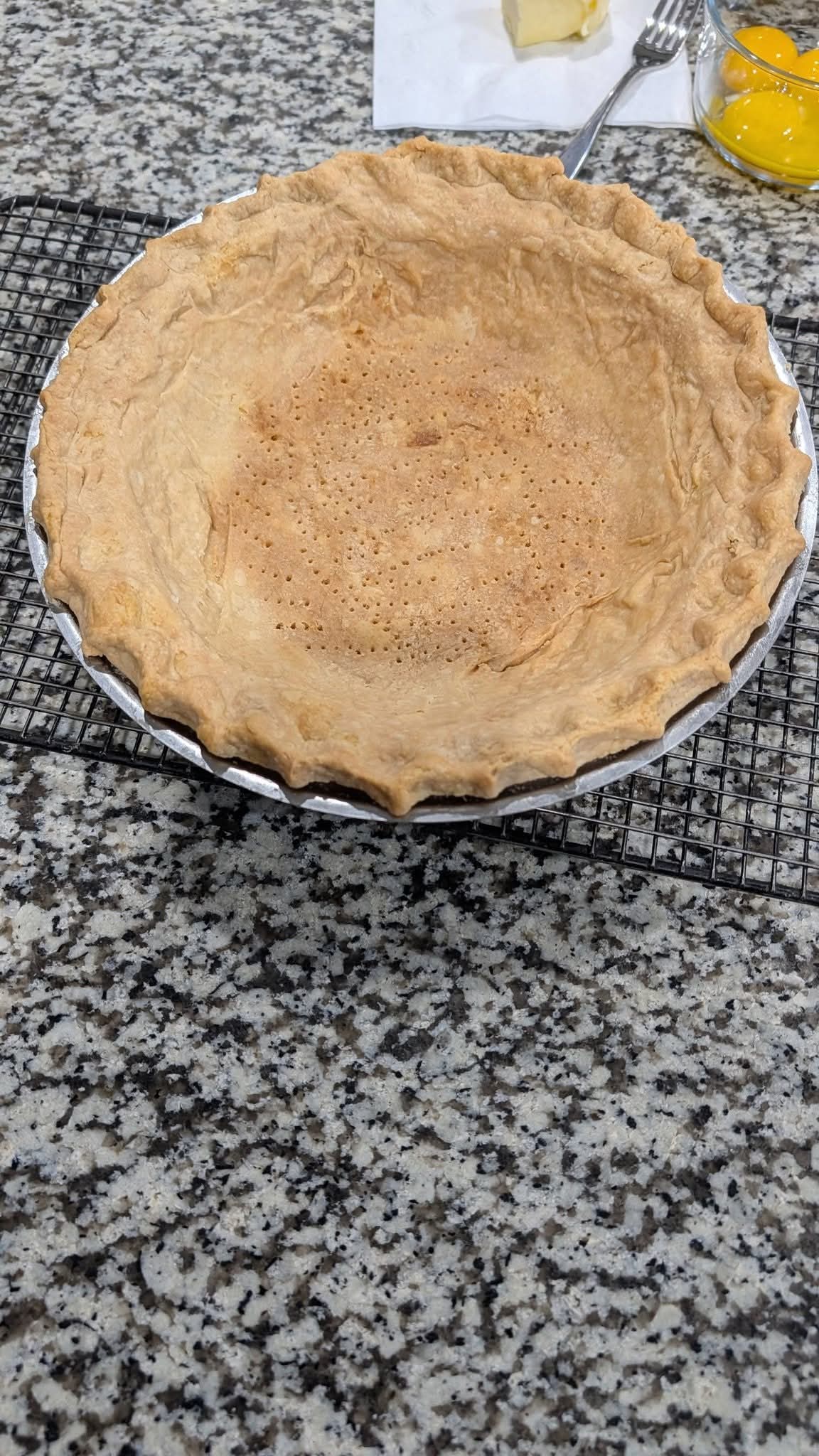 Blind baked pie shell 