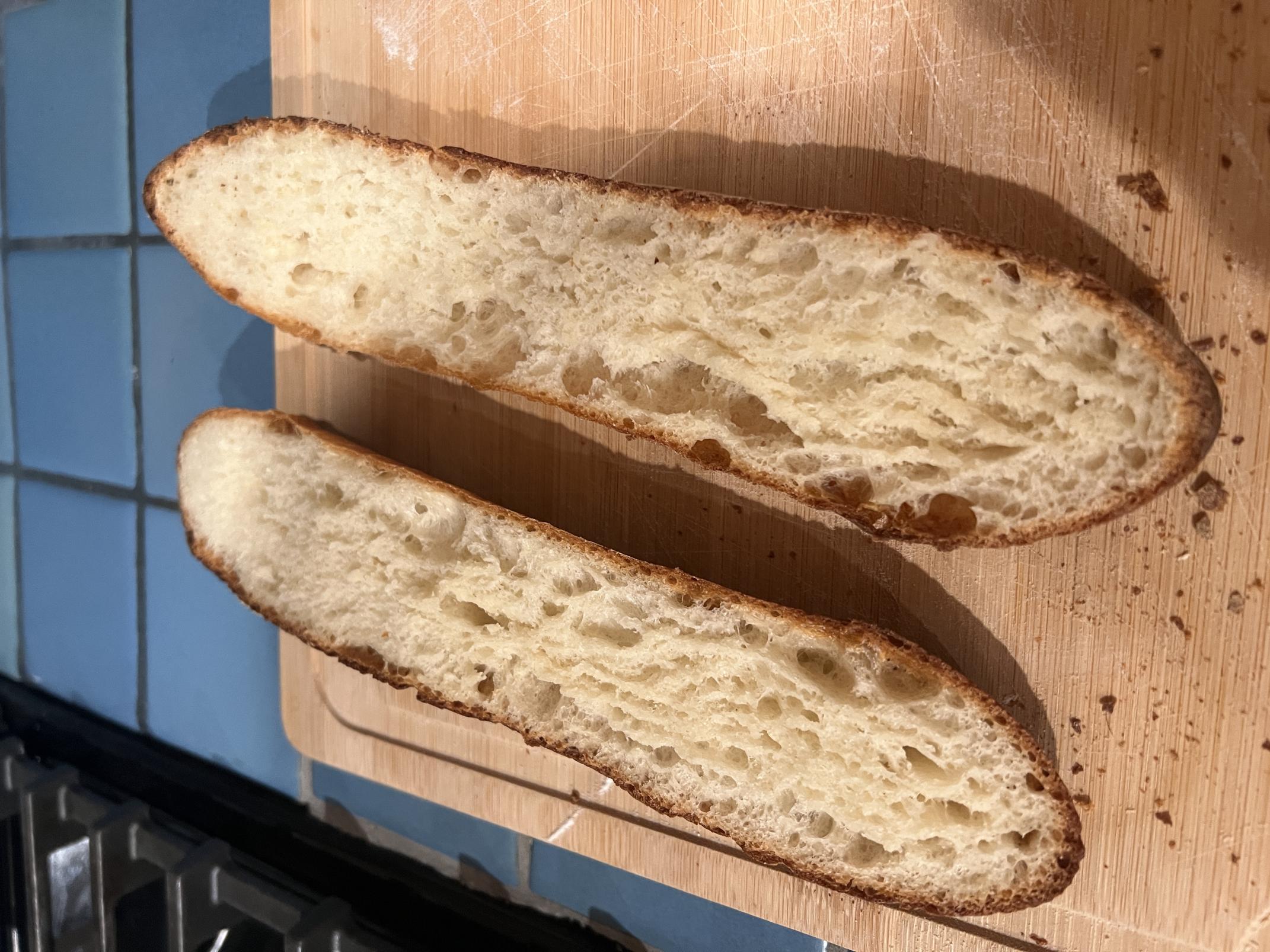 Sliced baguette