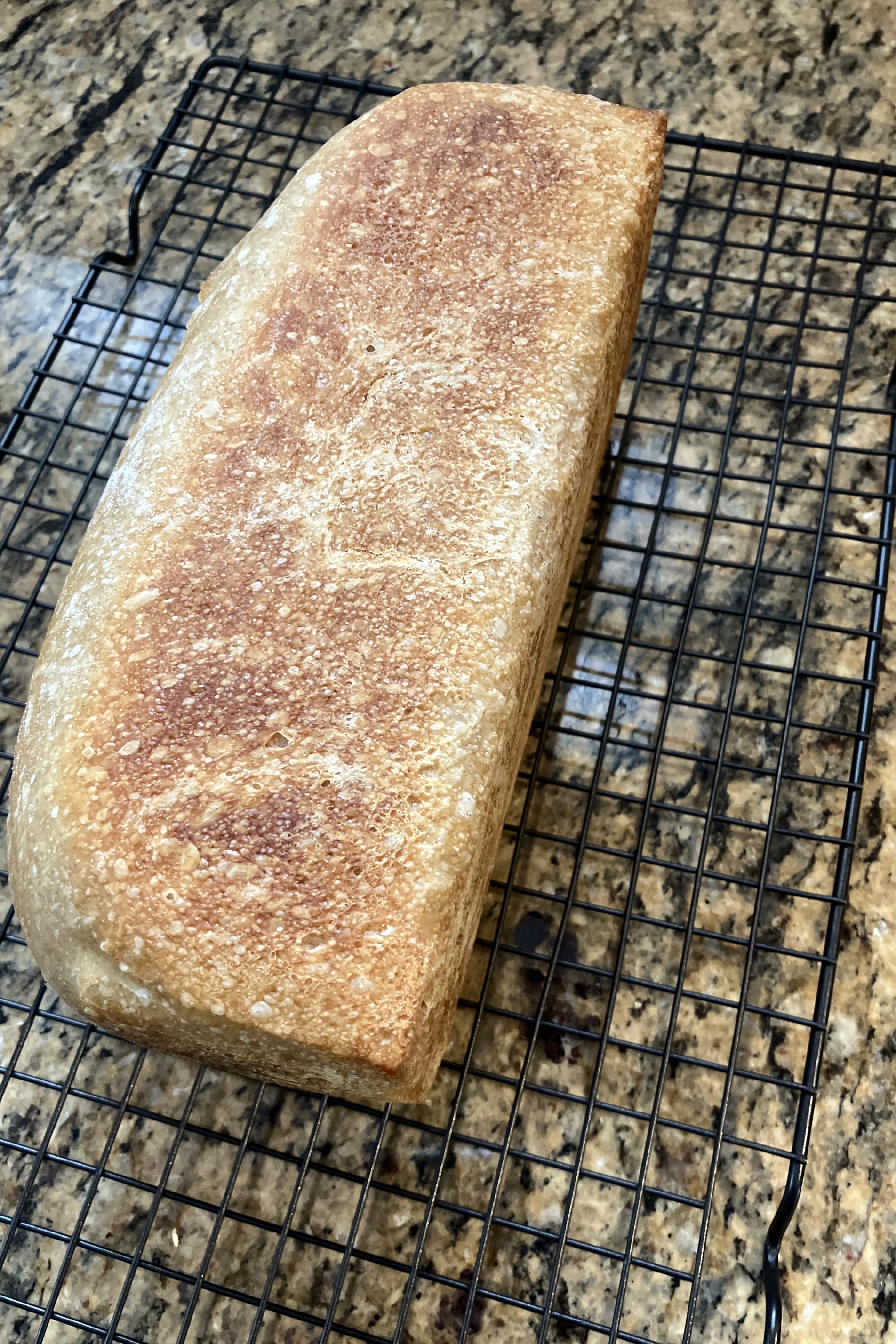 finished loaf on side