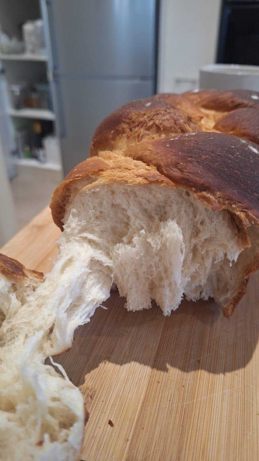 Bread can be shredded by hand