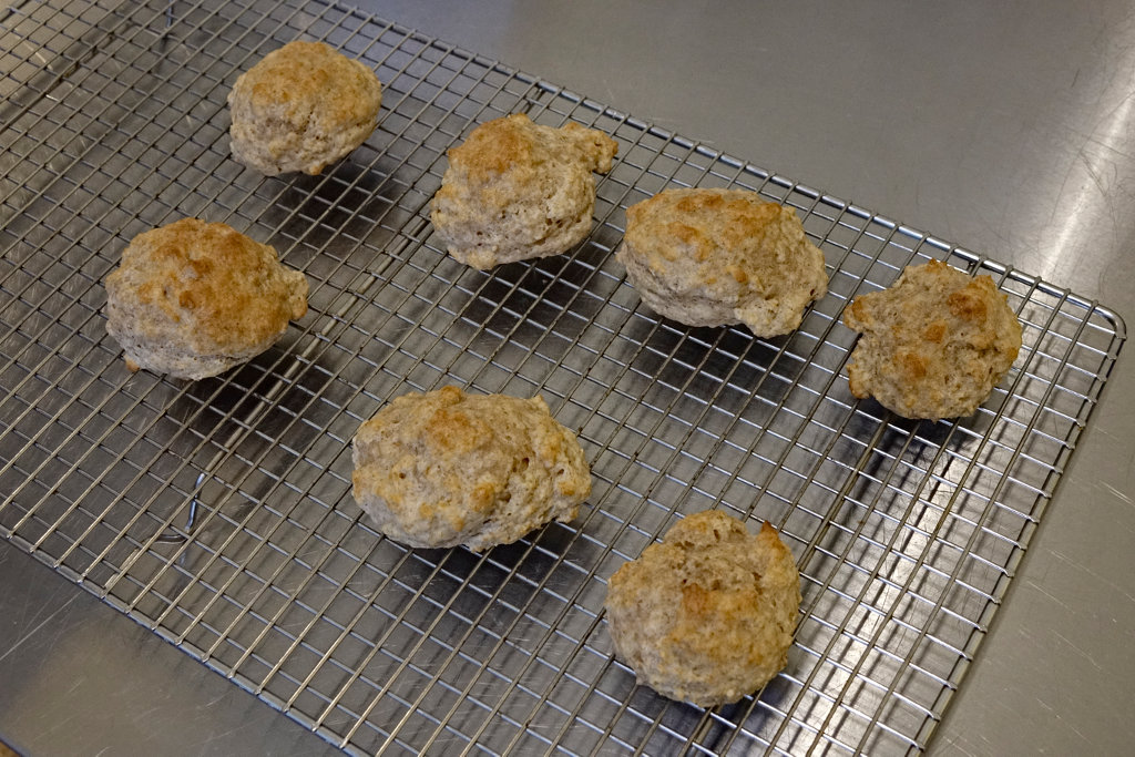 biscuits arranged in cooling rack