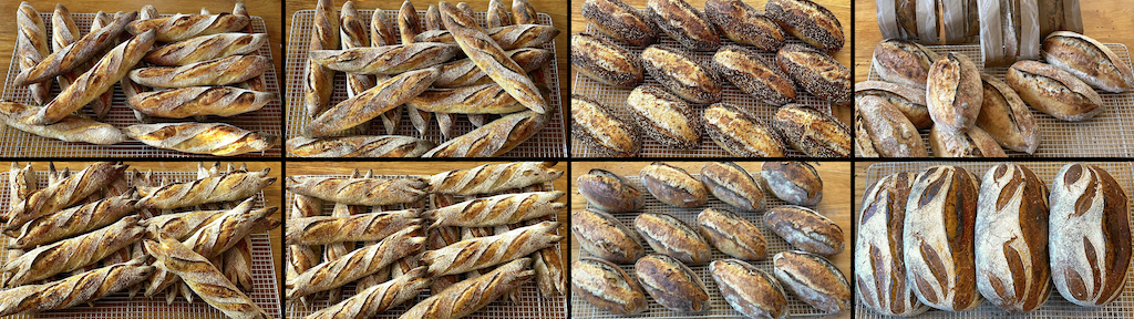 104 loaves baked in 7 hours of active time