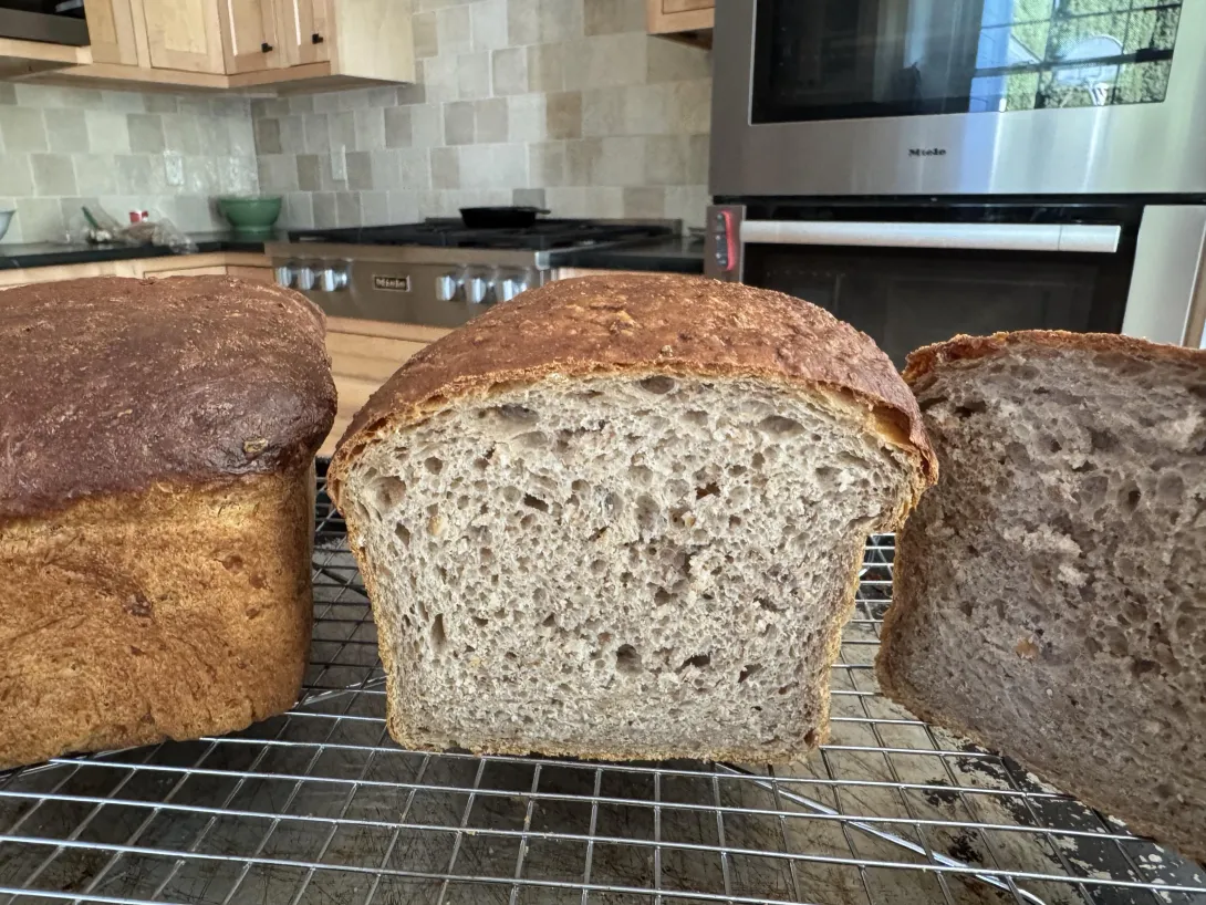 Buttermilk, bulgur wheat, raisins and oats