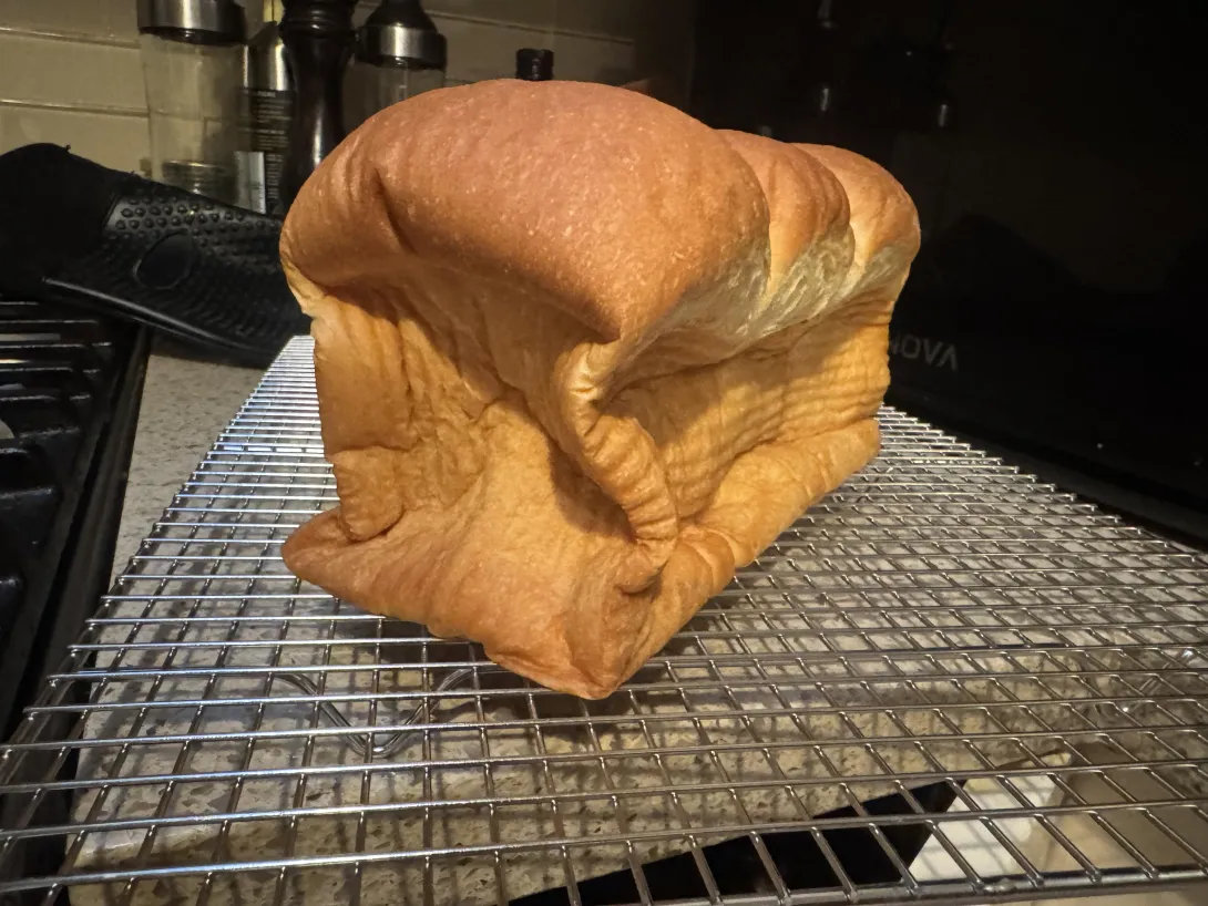 Bread compressed inwards
