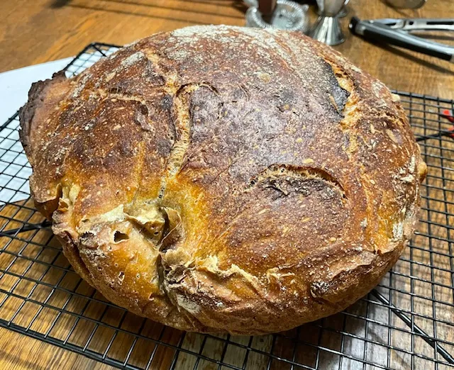 a large round loaf of bread