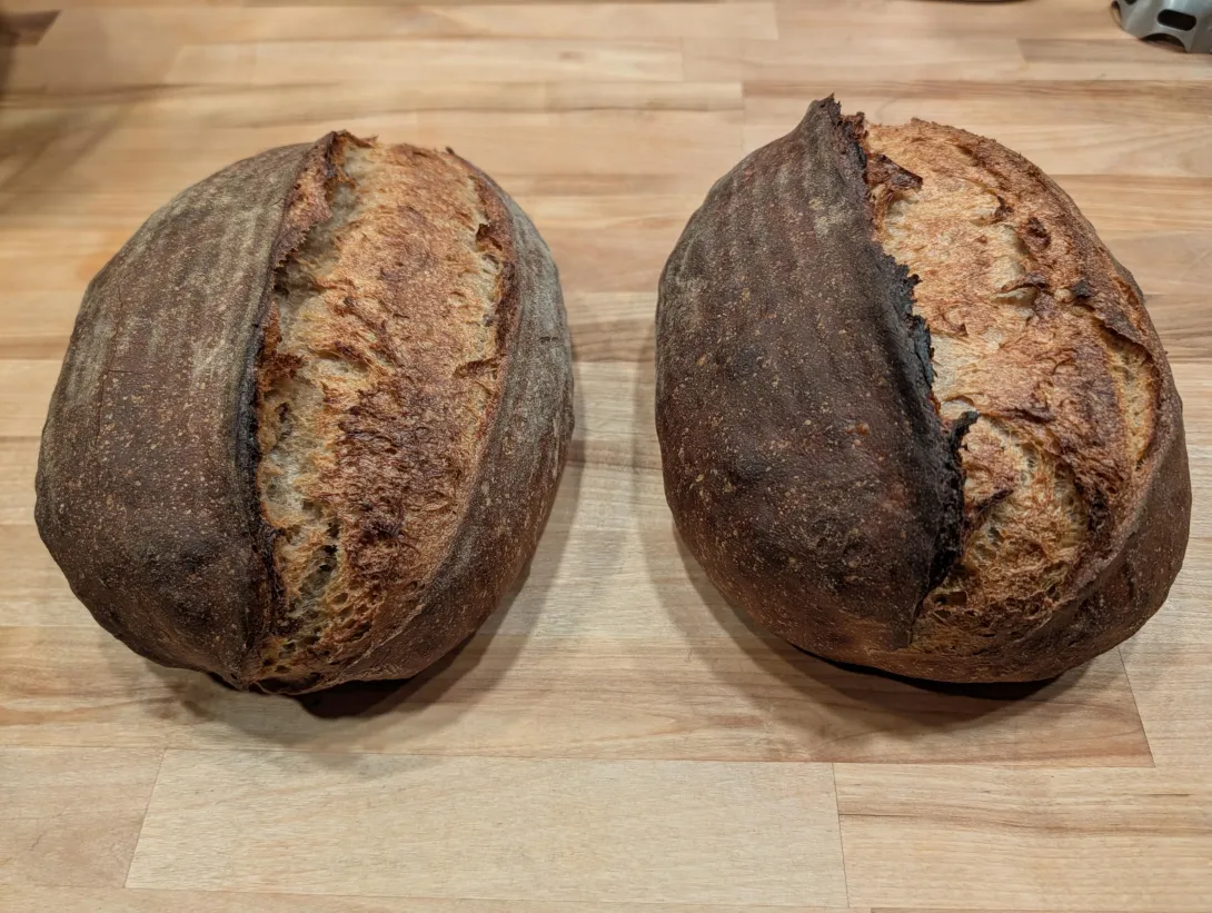 two loaves of bread