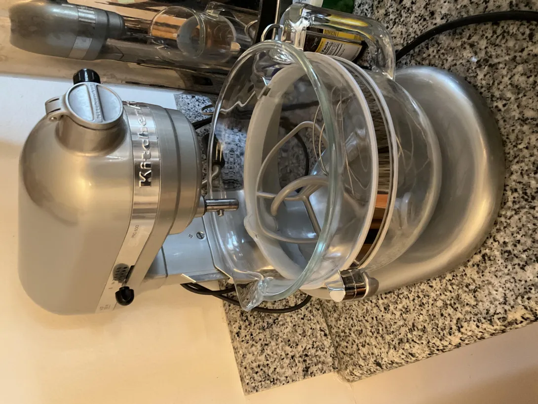 Kitchenaid stand mixer, Pro 600, includes ice cream maker and pasta maker